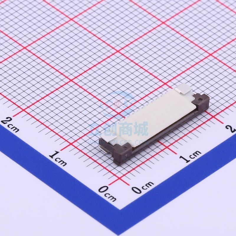 fpc 1.0mm 12p抽拉式h2.5mm上接触镀锡-星坤电子